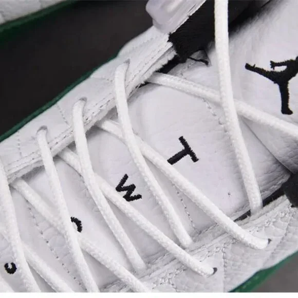 White & Green High Top Basketball Style Sneakers – Comfortable Streetwear Casual - Picture 6 of 9